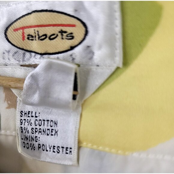 Talbots Womens Tulip Pleated A-Line Skirt Stretch 16 Knee Length Front Button - Picture 6 of 10